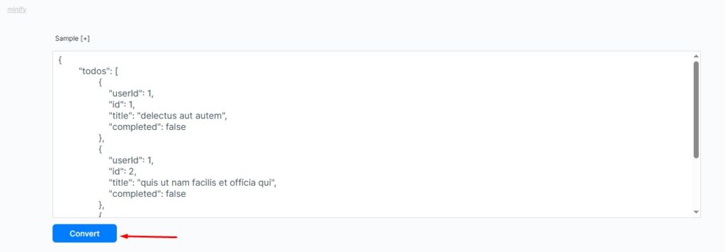 enter code and start conversion